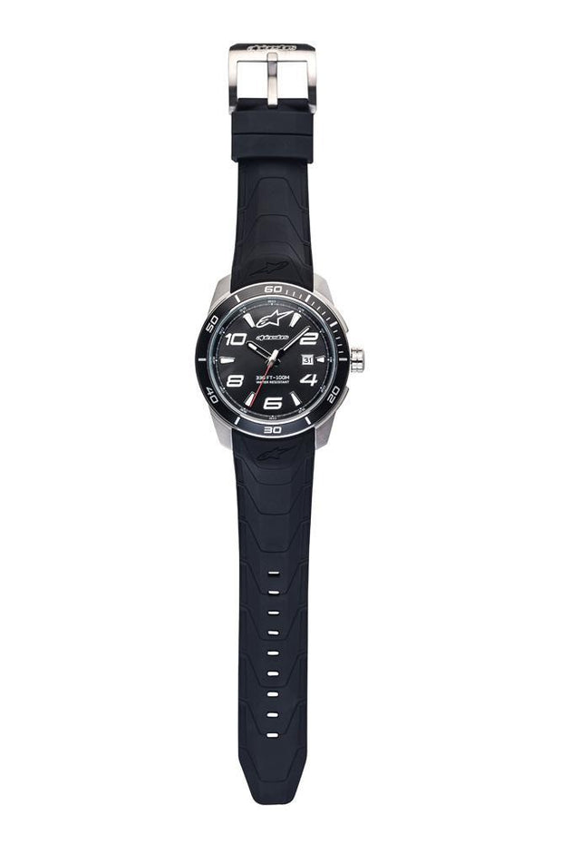 ALPINESTARS TECH WATCH 3 HANDS STEEL SILICONE STRAP