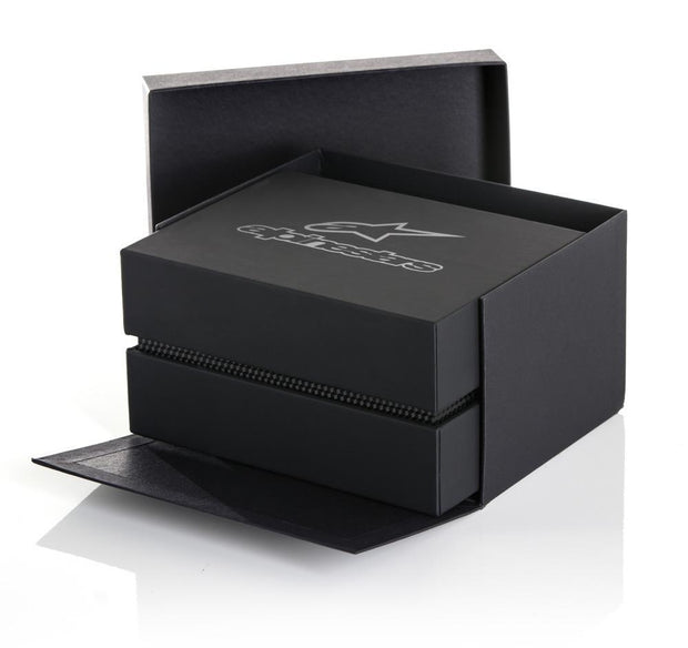 ALPINESTARS TECH WATCH 3 HANDS BLACK PVD STAINLESS STEEL CASE WITH CARBON FIBER DIAL AND PREMIUM INTEGRATED SILICONE STRAP